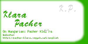 klara pacher business card